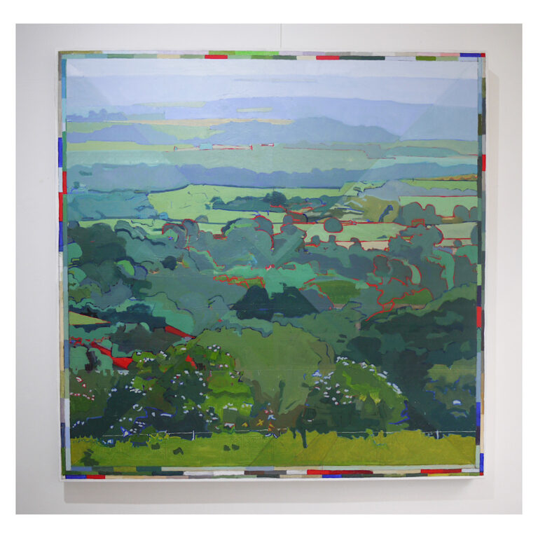 Piers Ottey painting in oils: South Downs and Midhurst in May