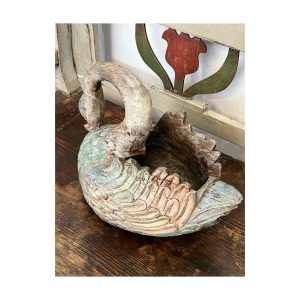 Vintage wooden swan