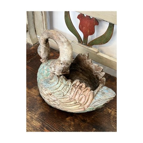 Vintage wooden swan