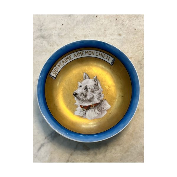 Vintage French chien plate (collectable)