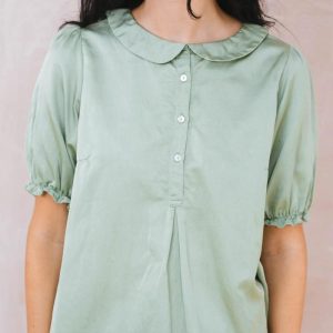 Sula - sweet blouse silk cotton satin